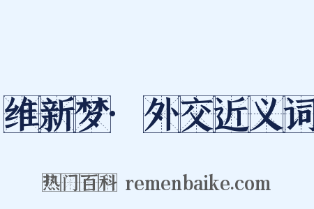 维新梦·外交近义词是什么意思的图片